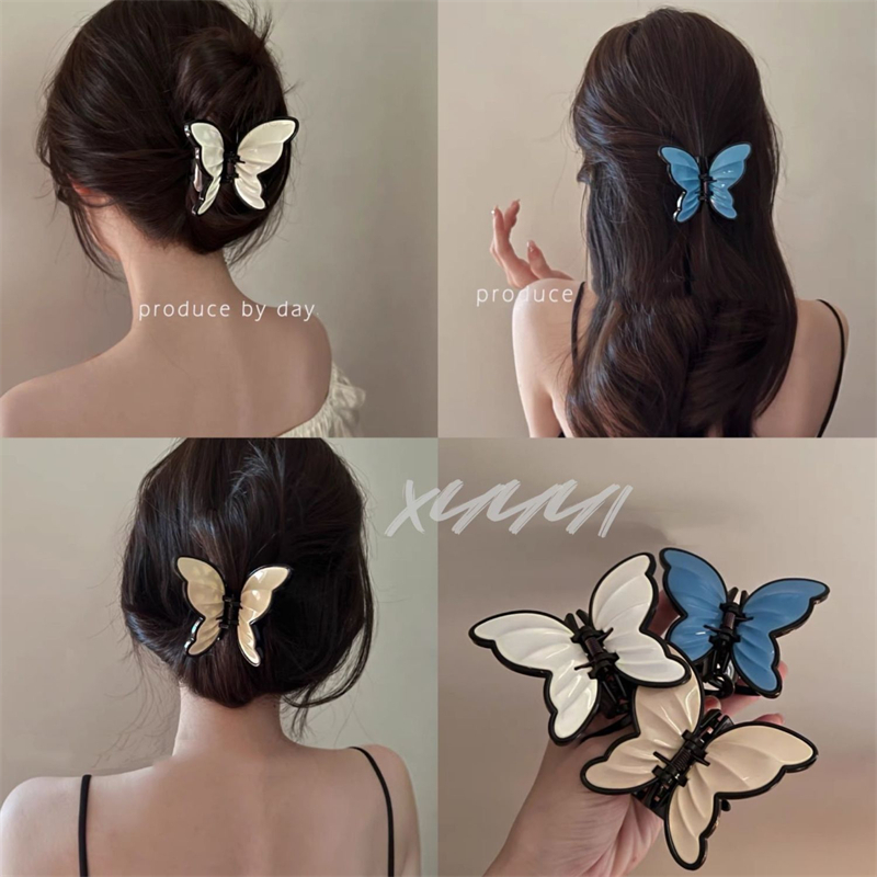 Super Fairy Retro อะคริลิคผีเสื้อคลิปหวานกิ๊บติดผมผู้หญิง