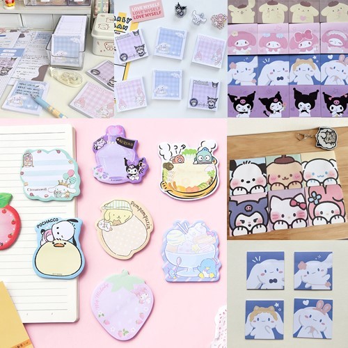 Sanrio กระดาษโน๊ต Hello Kitty ลายลิขสิทธิ์แท้ ไดคัท Notepad ลายน่ารัก