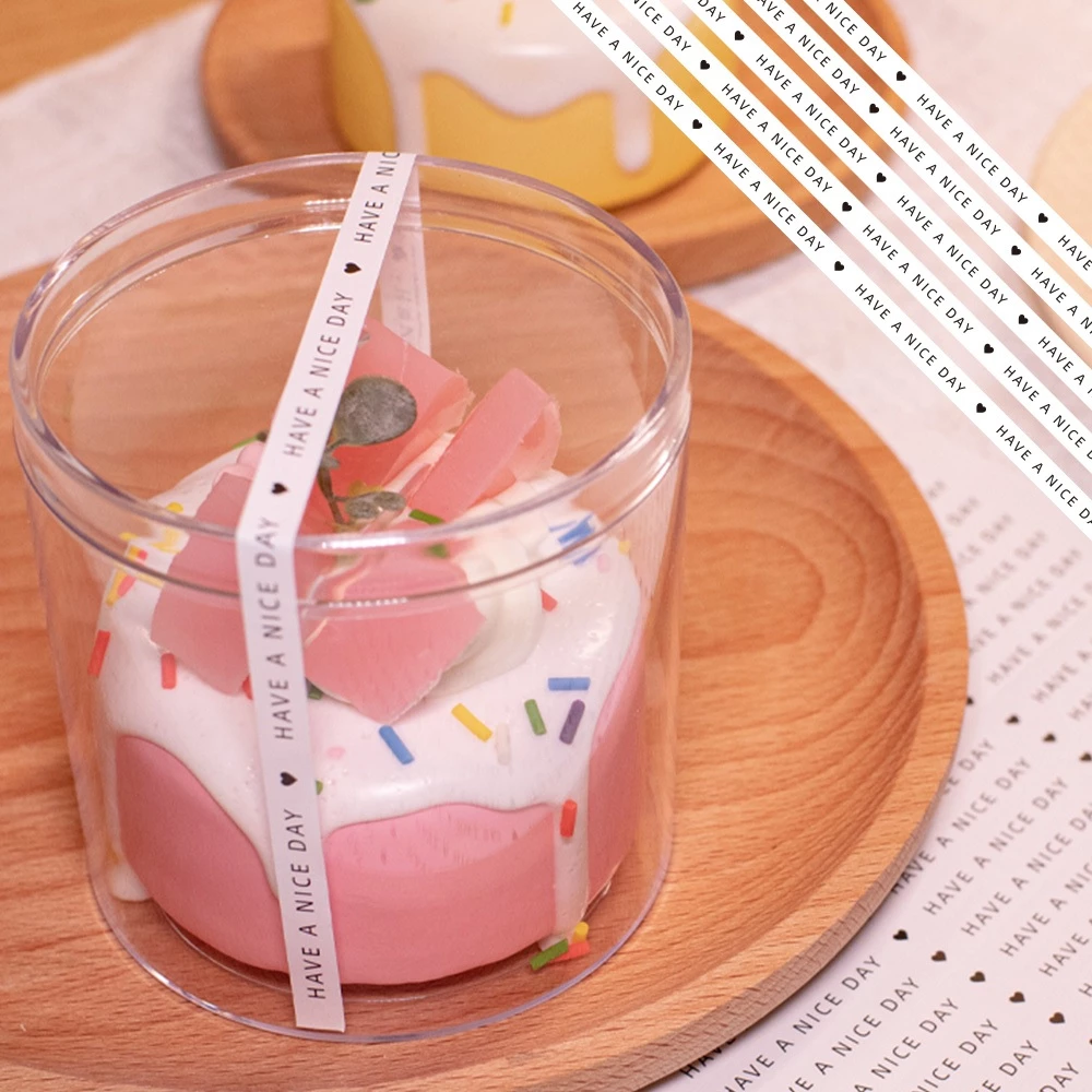 100 ชิ้น/แพ็ค 21*0.6 ซม. "มีวันที่ดี" สติกเกอร์ของขวัญเบเกอรี่บรรจุภัณฑ์สติกเกอร์ตกแต่งเรียวป้ายปิดผนึก