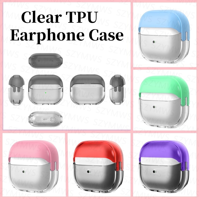 สําหรับ Samsung Galaxy Buds 3 3 Pro กรณี TPU ซิลิโคนหูฟังไร้สายสําหรับ Samsung Buds 3 ฝาครอบป้องกันพร้อมตะขอ