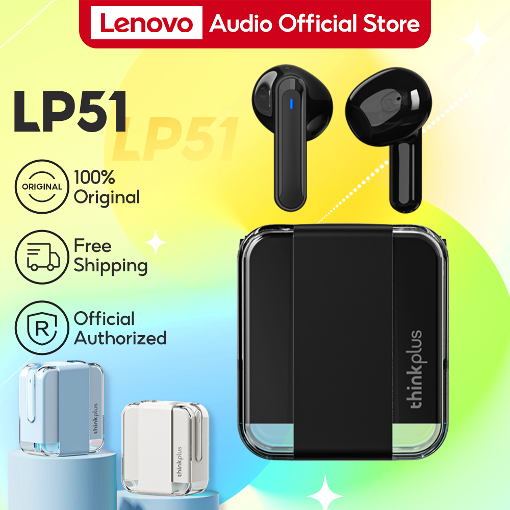 Lenovo Thinkplus LP51 บลูทูธ 5.4 TWS หูฟังไร้สายบลูทูธไฮไฟสเตอริโอกีฬาพร้อมไมโครโฟน