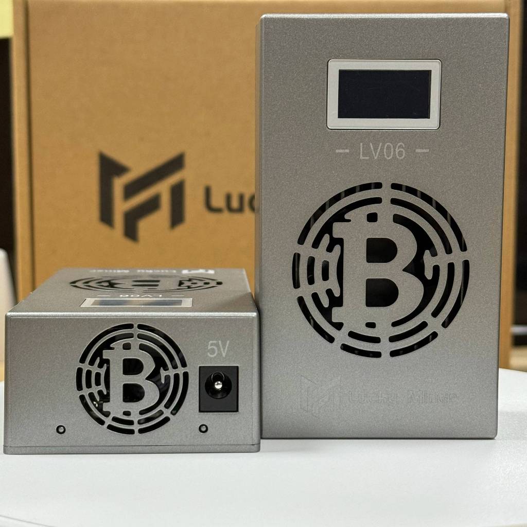 Bitcoin miner Lucky miner V6 500G/S พร้อม BM1366 ชิป Asic BCH BSV BTC Solo miner LV6 รวมบทช่วยสอนและ