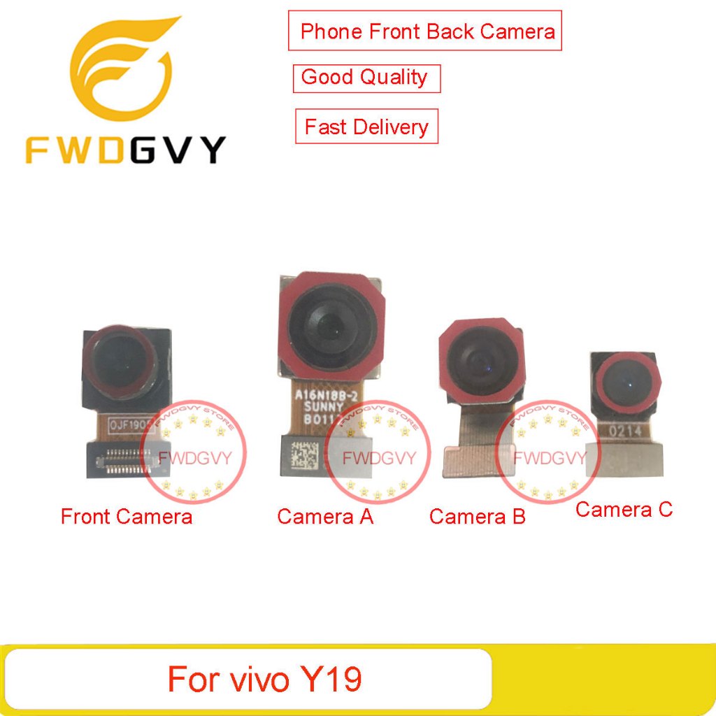 FWDGVY สําหรับ vivo Y19 อะไหล่ซ่อมเปลี่ยนกล้องด้านหน้าด้านหลัง