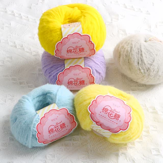 DUWEN ไหมพรมขนสัตว์ 3ply 40กรัม เหมาะสำหรับ ถัก ผมตุ๊กตา