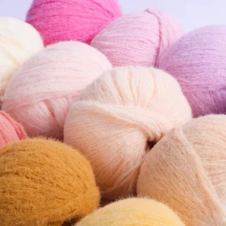 DUWEN ไหมพรมขนสัตว์ 3ply 40กรัม เหมาะสำหรับ ถัก ผมตุ๊กตา