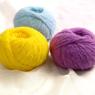 DUWEN ไหมพรมขนสัตว์ 3ply 40กรัม เหมาะสำหรับ ถัก ผมตุ๊กตา