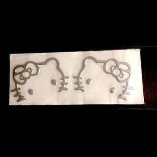1 คู่น่ารัก Hello Kitty 3D สติกเกอร์กาวนุ่มกันน้ําสัญลักษณ์รูปลอก