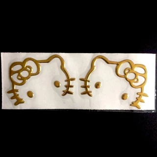 1 คู่น่ารัก Hello Kitty 3D สติกเกอร์กาวนุ่มกันน้ําสัญลักษณ์รูปลอก