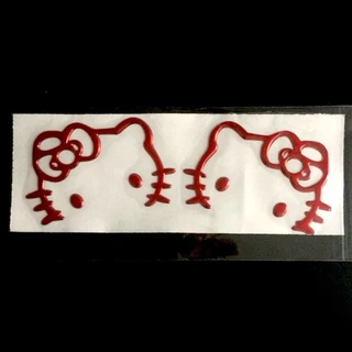 1 คู่น่ารัก Hello Kitty 3D สติกเกอร์กาวนุ่มกันน้ําสัญลักษณ์รูปลอก