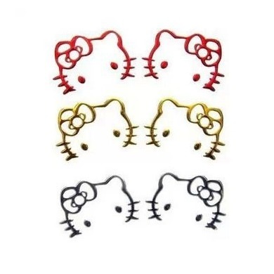 สติ๊กเกอร์ติดรถ Pvc Soft Glue Cute HelloKitty Car Cartoon กระจกมองหลังสะท้อนแสง Car Decals