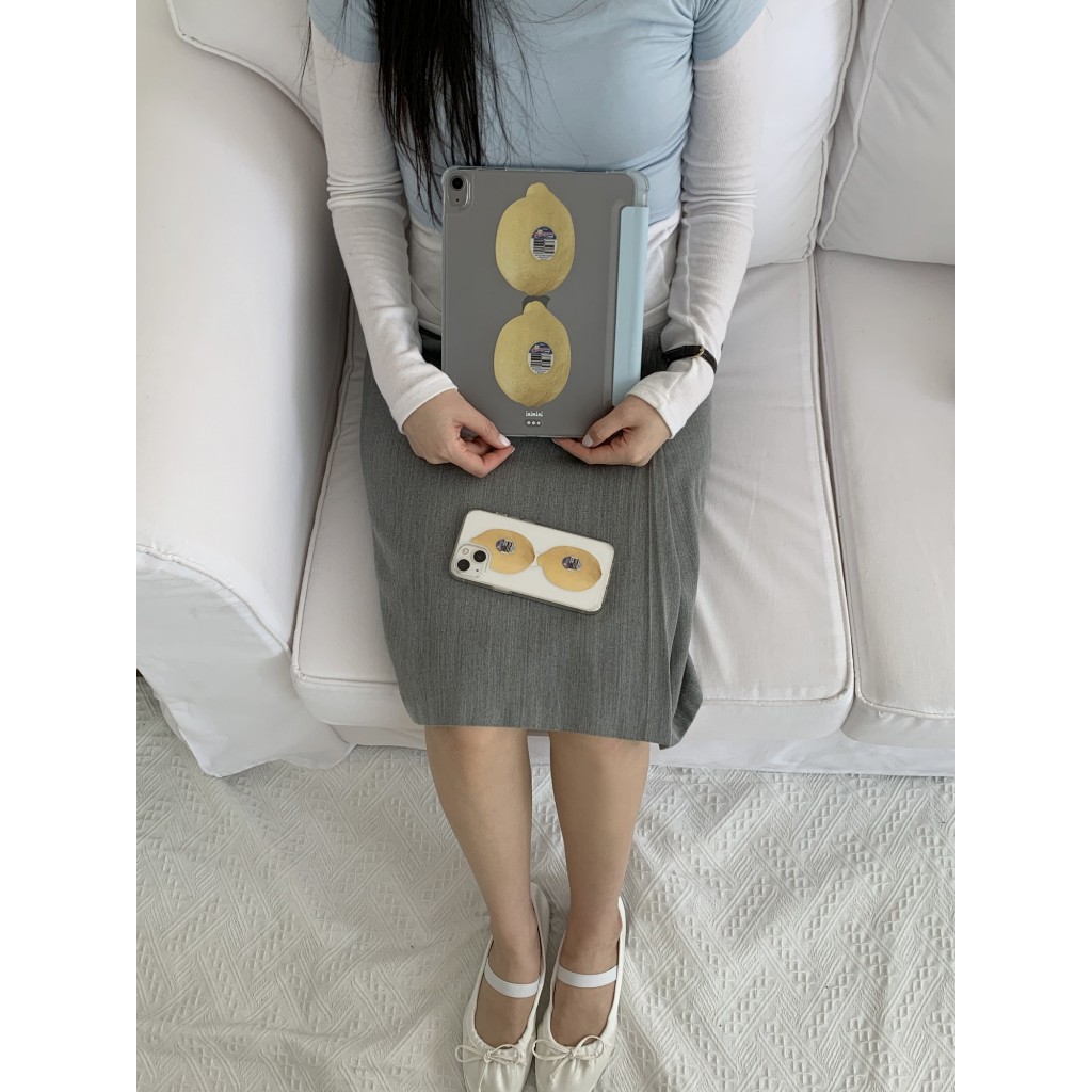 สไตล์เกาหลีอินสไตล์สดชื่นมะนาวหนังสีฟ้าเหมาะสําหรับ2024เคสป้องกันไอแพด2022แอปเปิ้ลไอแพด35ซมเคสป้องกันอากาศ5 10.9เคสแท็บเล็ตกันกระแทกนิ่มพร้อมตัวยึดช่องเสียบปากกา11 - รูปที่ 3