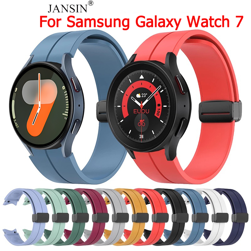 สาย galaxy watch 7 แม่เหล็ก แบบล็อก ซิลิโคน สายนาฬิกา samsung galaxy watch7 6 5 5 pro 40มม 44มม 45มม