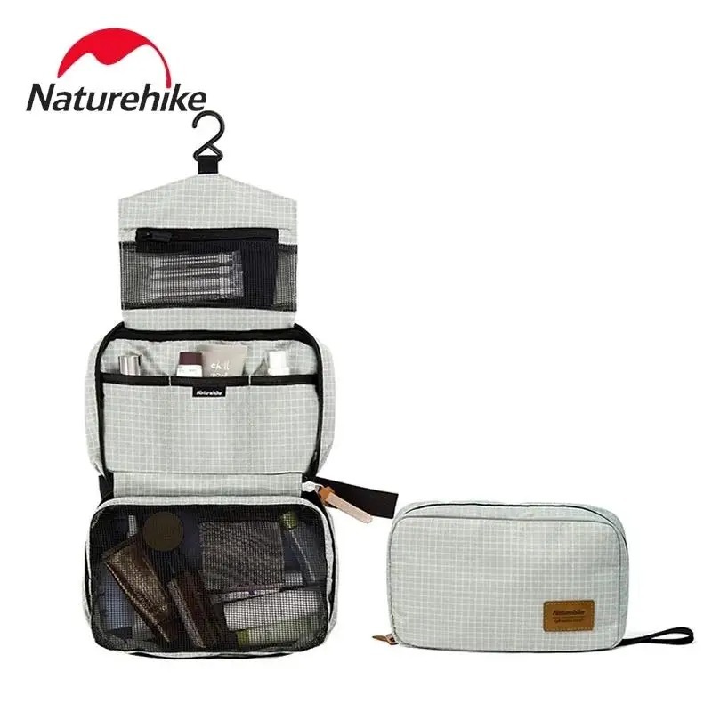 Naturehike ล้างกระเป๋ากลางแจ้ง Ultralight แบบพกพา Camping Travel ว่ายน้ํากันน้ํา Sundries ความจุขนาดใหญ่กระเป๋าเครื่องสําอางสแควร์ SN03