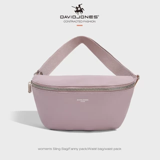 David Jones Paris 2025 Spring Summer คอลเลกชันใหม่ผ้าใบเลียนแบบ pu กระเป๋าสะพายสตรี Fanny pack กระเป๋าคาดเอวแพ็คเอวหนัง pu หญิงนุ่มและกระเป๋า