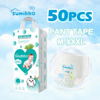 SUMIKKO Baby diaper 50 PCS Unisex Ultra thin and dry Breathable diapers Pull-up Pants
