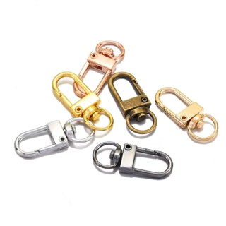 ตะขอโลหะเก็บสีทําเองเครื่องประดับอุปกรณ์ฮาร์ดแวร์พวงกุญแจหมุ…