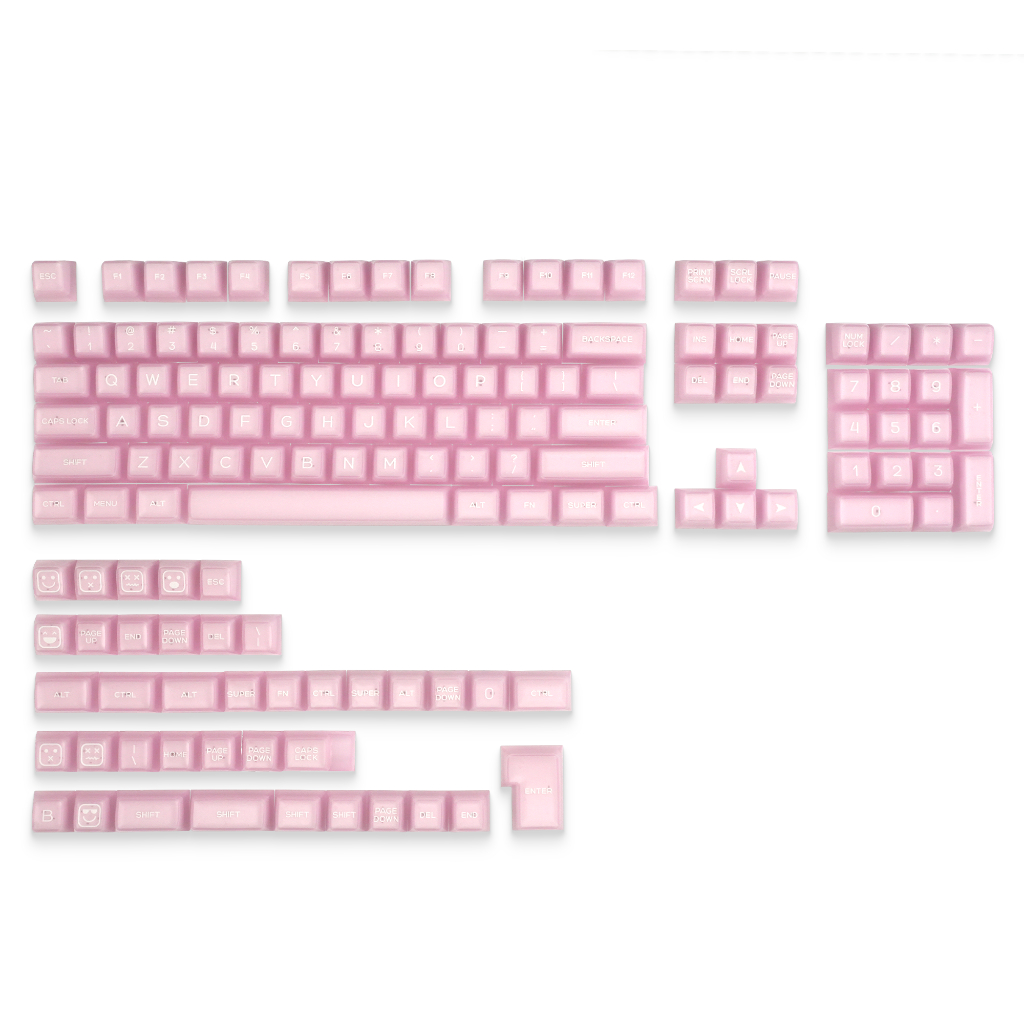 Xvx Pink jade translucent Series 142-Key SA Profile Double-Shot PBT Keycap Set (4 สี)