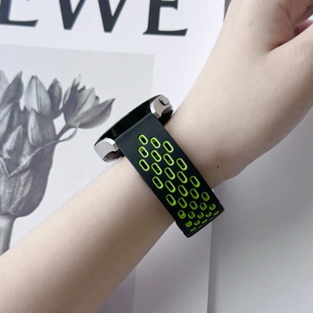 สายซิลิโคน Double Color Band Magnetic Buckle Bracelet สําหรับ Xiaomi Watch 5 / S4 / S3 / 2 Pro / S1 Active / S1 Pro / Mi Watch Color ราคา ถูกที่สุด ดีลบีเคเค แกลเลอรีภาพที่ 8