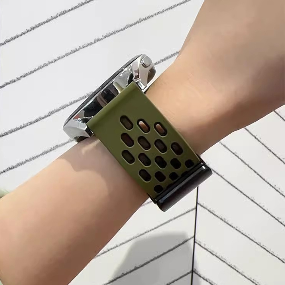 สายซิลิโคน Double Color Band Magnetic Buckle Bracelet สําหรับ Xiaomi Watch 5 / S4 / S3 / 2 Pro / S1 Active / S1 Pro / Mi Watch Color ราคา ถูกที่สุด ดีลบีเคเค แกลเลอรีภาพที่ 7