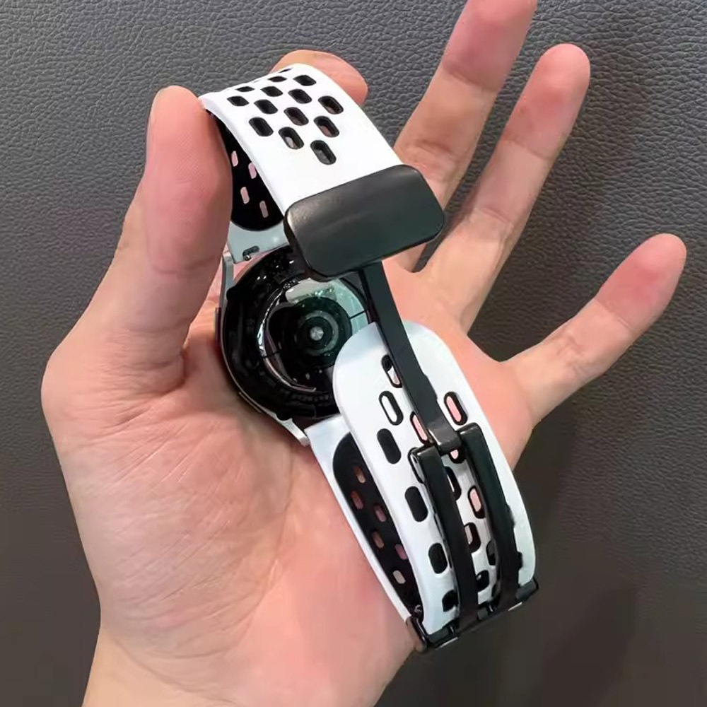 สายซิลิโคน Double Color Band Magnetic Buckle Bracelet สําหรับ Xiaomi Watch 5 / S4 / S3 / 2 Pro / S1 Active / S1 Pro / Mi Watch Color ราคา ถูกที่สุด ดีลบีเคเค แกลเลอรีภาพที่ 5