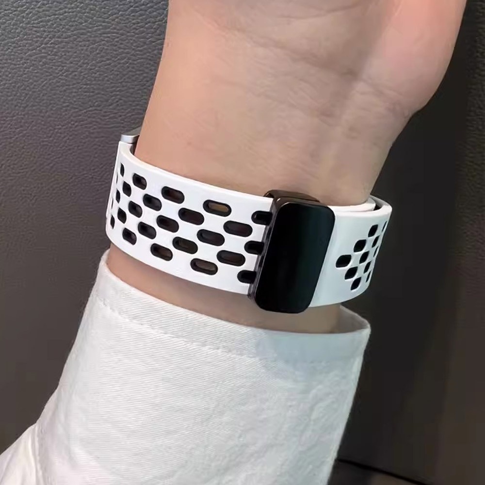 สายซิลิโคน Double Color Band Magnetic Buckle Bracelet สําหรับ Xiaomi Watch 5 / S4 / S3 / 2 Pro / S1 Active / S1 Pro / Mi Watch Color ราคา ถูกที่สุด ดีลบีเคเค แกลเลอรีภาพที่ 2
