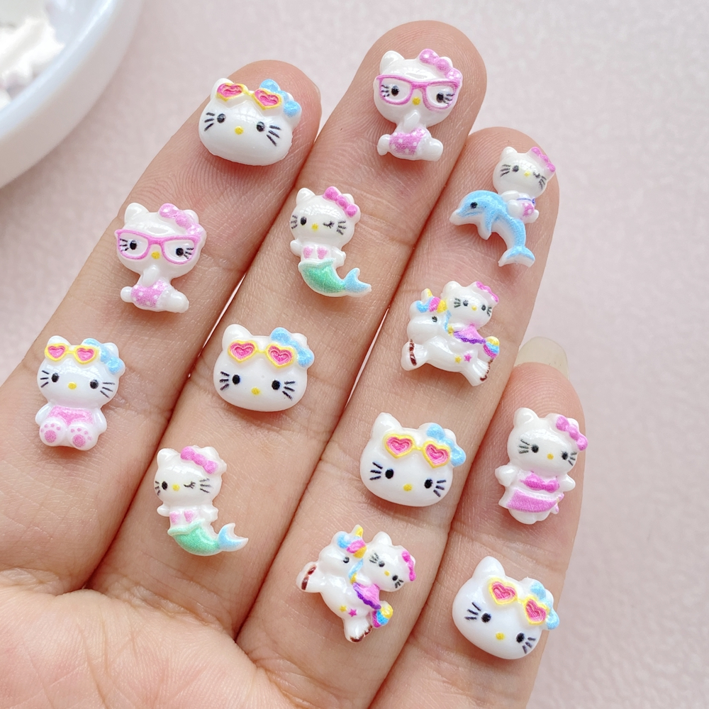ประติมากรรมเรซิ่น, ซานริโอ การ์ตูนน่ารักที่มีสีสัน เคที นางเงือกลูกแมว, แมวตา, ยูนิคอร์นแมวตกแต่งอัญมณีประดิษฐ์, ตกแต่งเล็บ, สมุดภาพ, งานฝีมือ ทําเอง 50 ชิ