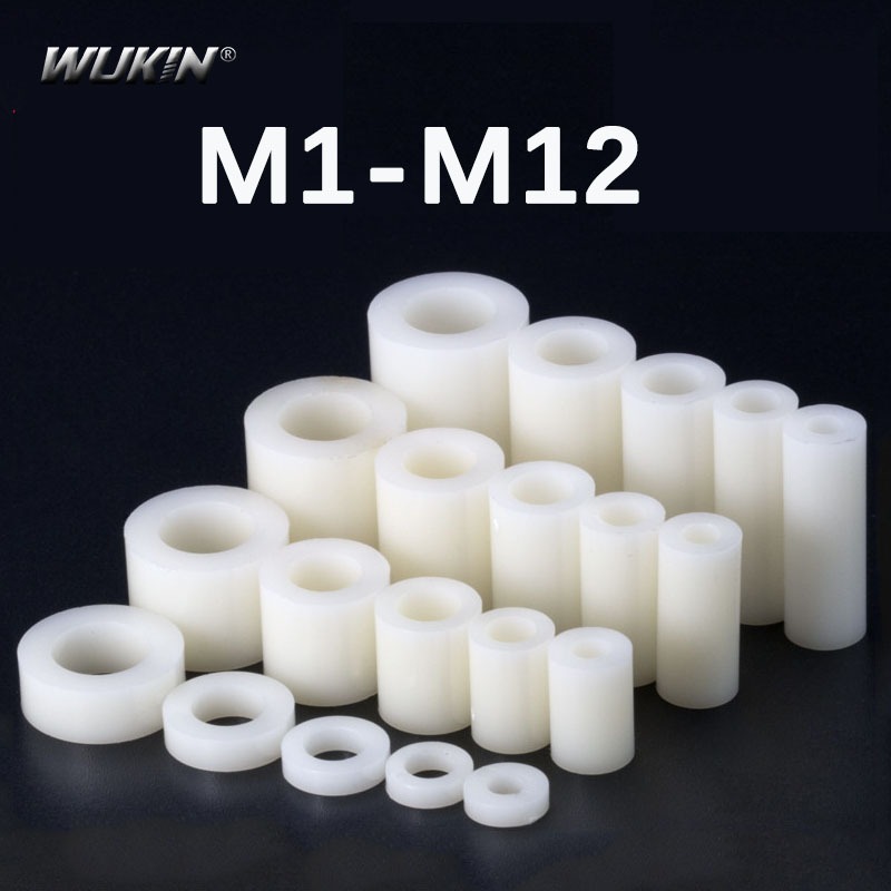 M3 M4 M5 M6 M8 M12 ABS คอลัมน์แยกพลาสติกฉนวนกันความร้อนไนลอน Stud Pad สูงเครื่องซักผ้าปะเก็น PCB แผงวงจรสนับสนุนคอลัมน์ Spacer