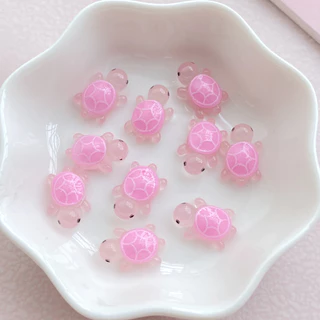 เรซิ่นลายการ์ตูนเต่าใสเรืองแสงสีสันสดใสน่ารักใช้สําหรับตกแต่งเล็บ ทําเอง 20 ชิ้น