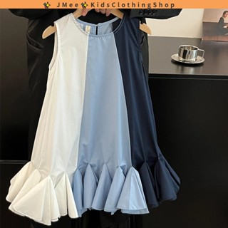 [สปอต] 3-14 ปี ชุดเดรสเด็กผู้หญิง ชุดเดรสแขนกุด 2024 ฤดูร้อน…
