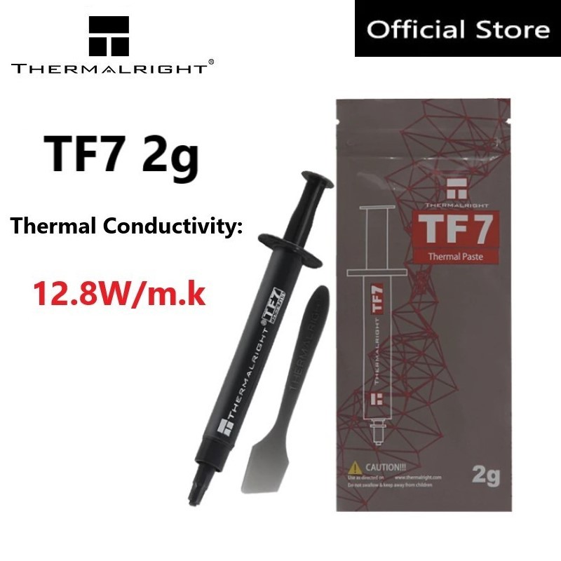 Thermalright TF7 2g การนําไฟฟ้าความร้อนเป็น 12.8 W/mk Thermal Paste Compound สําหรับคูลเลอร์กราฟิกการ์ด CPU จาระบีความร้อนแล็ปท็อปจาระบีความร้อน