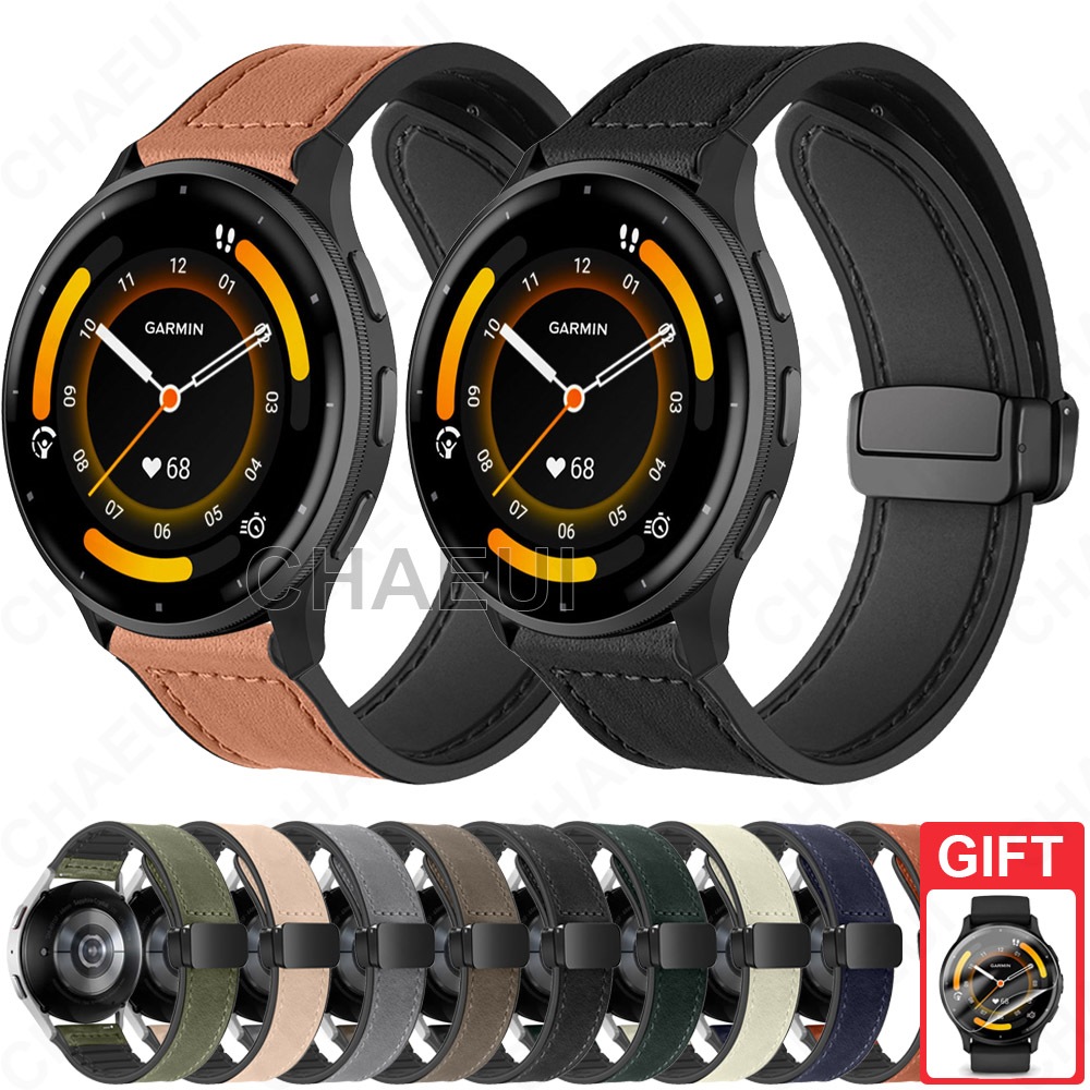 สายหนังซิลิโคนอุปกรณ์เสริมสร้อยข้อมือสําหรับ Garmin Venu 4 45mm 41mm / Venu 3 / 3s / Venu 2 / 2s / 2 Plus
