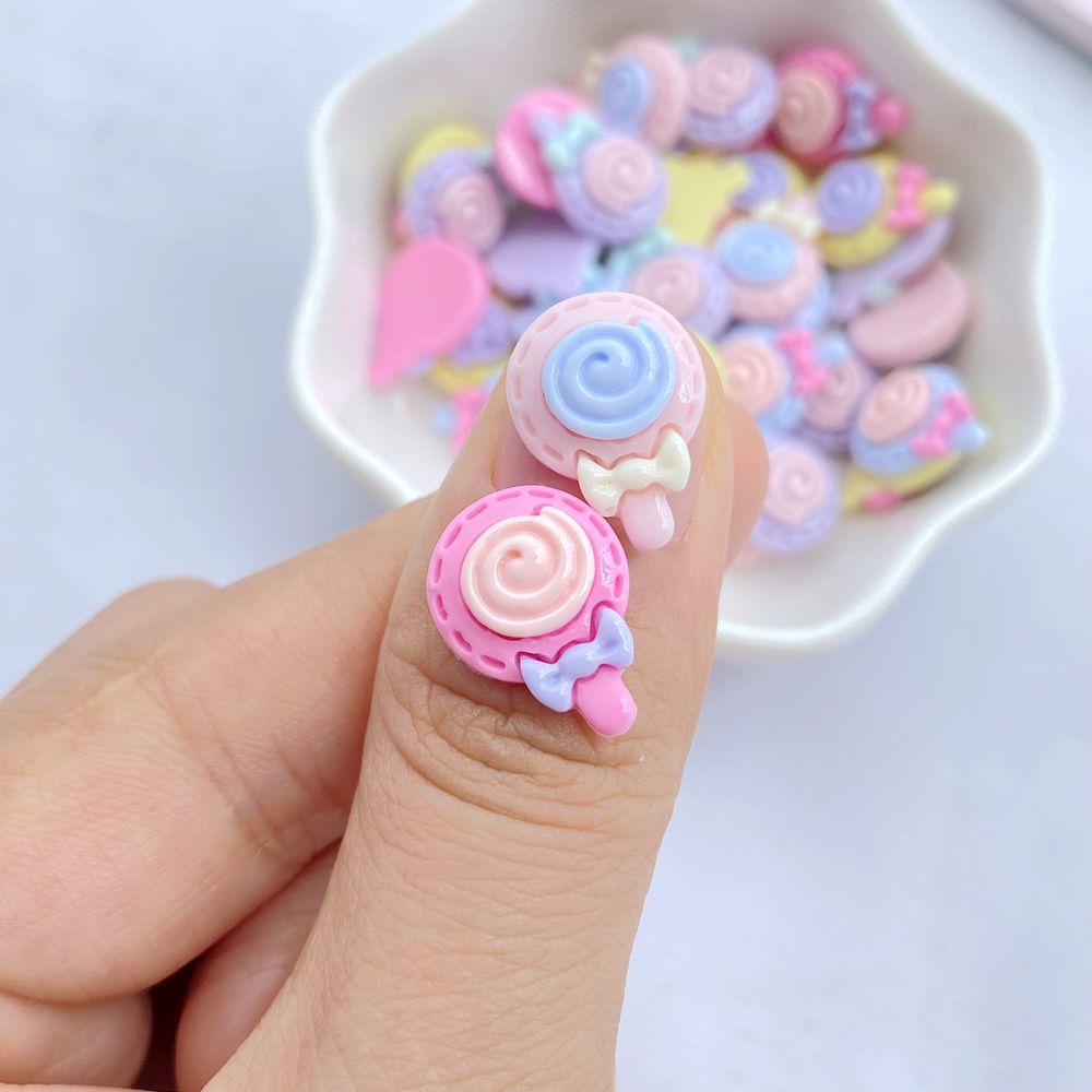 ประติมากรรมเรซิ่น อมยิ้ม สีสันน่ารัก ตกแต่งอัญมณีประดิษฐ์ ตกแต่งเล็บ สมุดภาพ งานฝีมือ ทําเอง 50 ชิ้น - รูปที่ 4