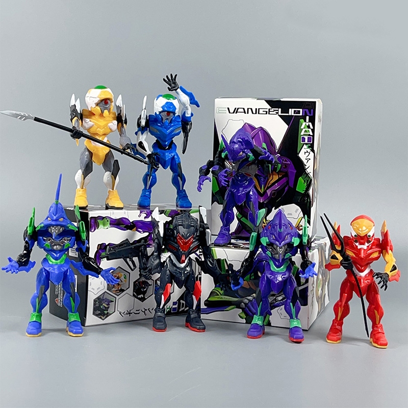 1 ชิ้น 14 เซนติเมตรอะนิเมะ Neon Genesis Evangelion รูป Q รุ่น EVA Evangelion-02 การผลิตรุ่น EVA00 PROPOTYPE Mecha PVC ตัวเลขการกระทําตุ๊กตาของเล่น