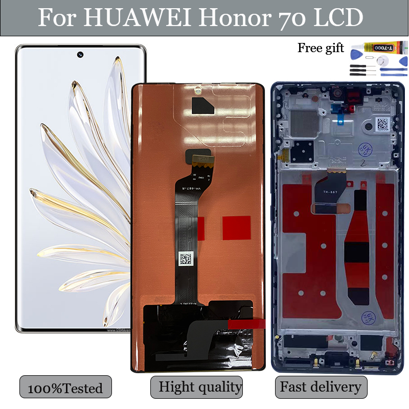สําหรับ Honor 70 FNE-AN00 FNE-NX9 จอแสดงผล Lcd Touch Screen Digitizer Assembly Replacement Parts เคร