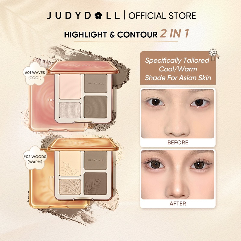 JUDYDOLL HIGHLIGHT & CONTOUR 9g จูดี้ดอล ไฮท์ไลท์ & คอนทัวร์ กันน้ำ ติดทนนาน