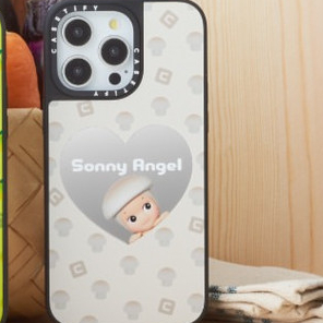 Casetify X Sonny Angel Harvest Heart Mushroom IPhone Case แม่เหล็กดูด Matte Black & Silver Electroplating Apple IPhone 15 14 13 12 Pro Max Plus Hard Back Case