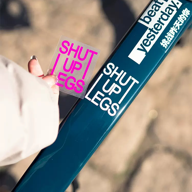 Shut UP LEGS Creative จักรยานจักรยานเสือภูเขาจักรยานเสือหมอบ Body Seatpost สติกเกอร์