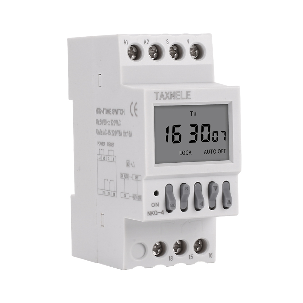 Nkg-4 ตัวควบคุมกระดิ่งโรงเรียนโรงงานอัตโนมัติ 40 กลุ่ม Din Rail Microcomputer Timer Time Switch