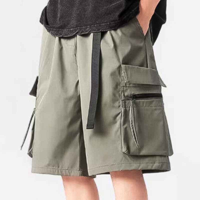 M-5XL กางเกงคาร์โก้ขาสั้นผู้ชาย ผ้าฝ้าย ทรงหลวม ไซส์ใหญ่ แฟชั่นฤดูร้อน สไตล์เกาหลี สําหรับ กางเกงขาสั้นผู้ชาย