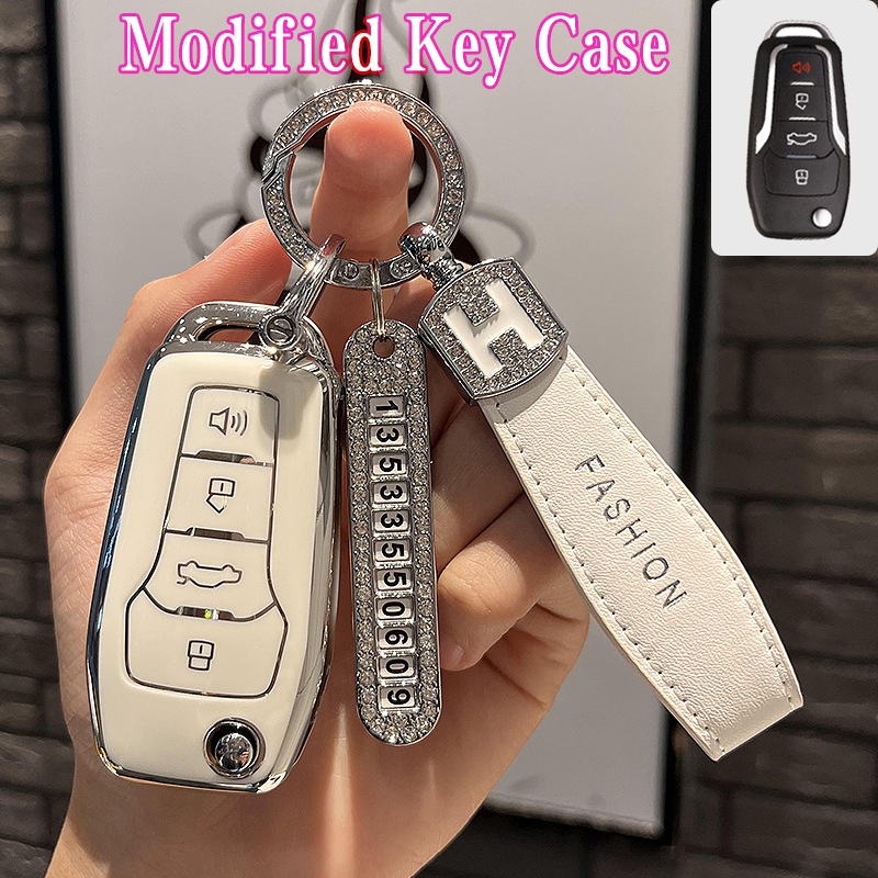 เคสกุญแจดัดแปลงเหมาะสําหรับ Toyota Honda Nissan Ford Hyundai TPU Keyless Smart Entry Keyless