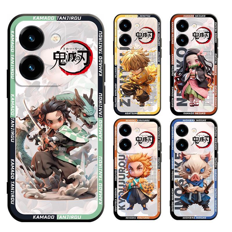 สําหรับ vivo Y03 Y03T Y18 Y18s Y27 Y27s Y78 Y36 Y35 Y22 Y22s Y31 Y51 Y53S Y76 Y77 Y52 Y72 4G 5G Pro v2247 V2249 V2249 V71A ปกอ่อน Demon Slayer กรณี