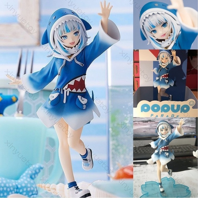 Pop UP PARADE Hololive การผลิต Gawr Gura 15 ซม.รูป VTuber ของเล่นศิลปะอะนิเมะตุ๊กตารุ่น