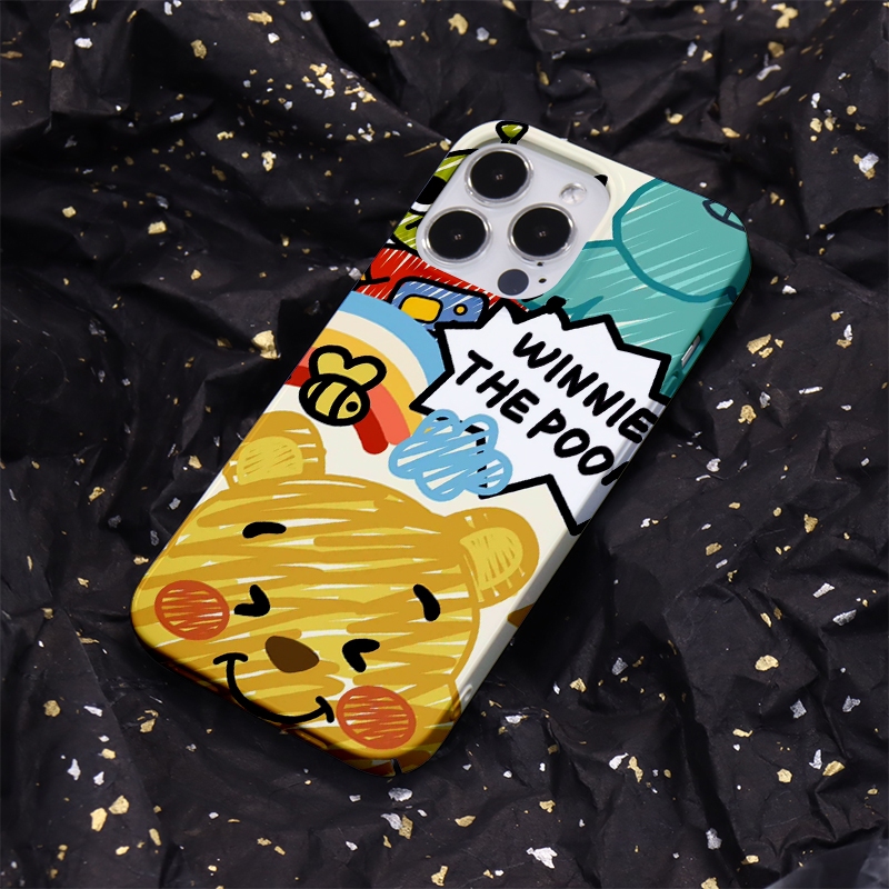 หมีน่ารักซีรีส์สําหรับiphone 15 14 13 12 11 Pro Max X XR Xs Max 8 7 6s Plus SE 2020 ฟิล์มหลุมขนาดใหญ่รวมทุกอย่างป้องกันกรณีกล้องฝาครอบป้องกันเคสโทรศัพท์mwqq