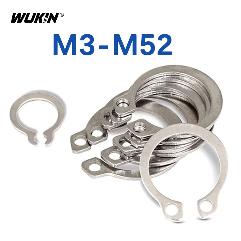 C ประเภทภายนอก Circlips C-clip เครื่องซักผ้า Snap Retaining แหวนสแตนเลส M3-M52