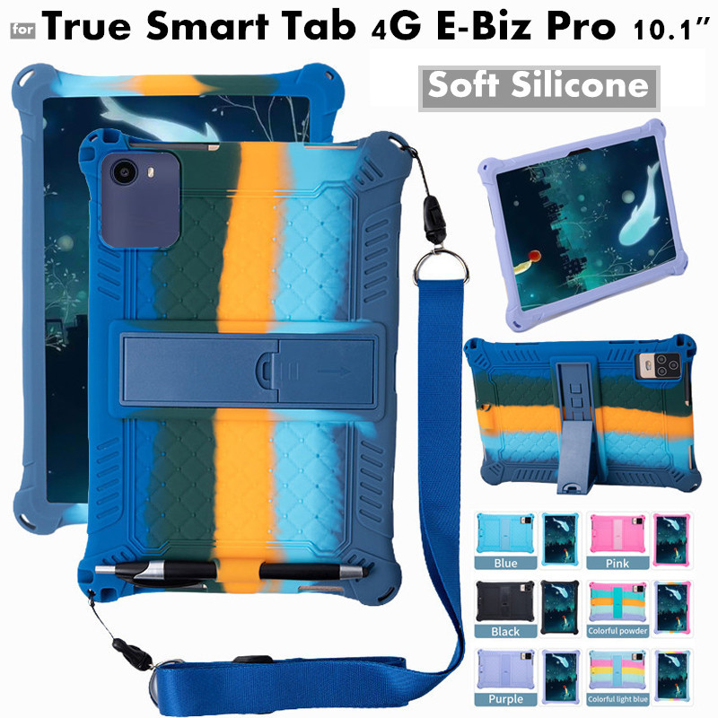 for True Smart Tab 4G e-Biz Pro 10.1 Inch Android Tablet PC Soft Shockproof Solid Color Back Stand C