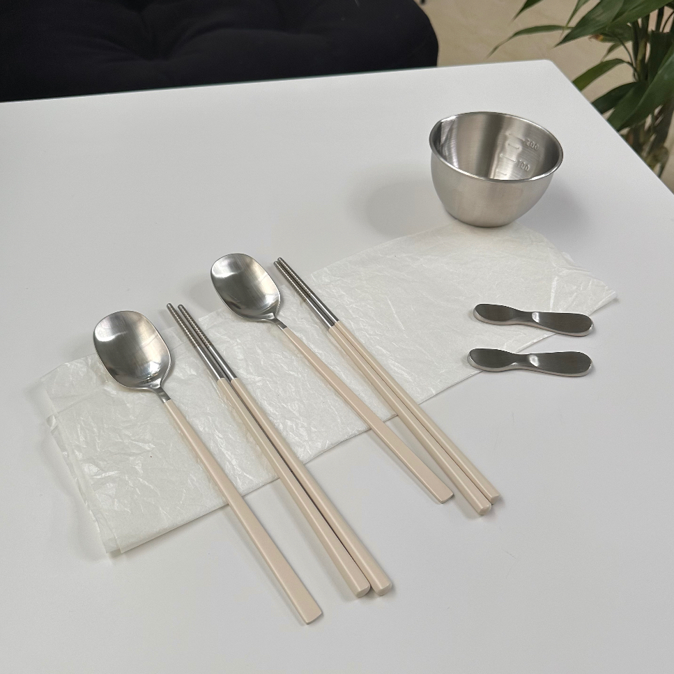 HERA 1set ช้อนส้อมสแตนเลสเคลือบเกาหลี