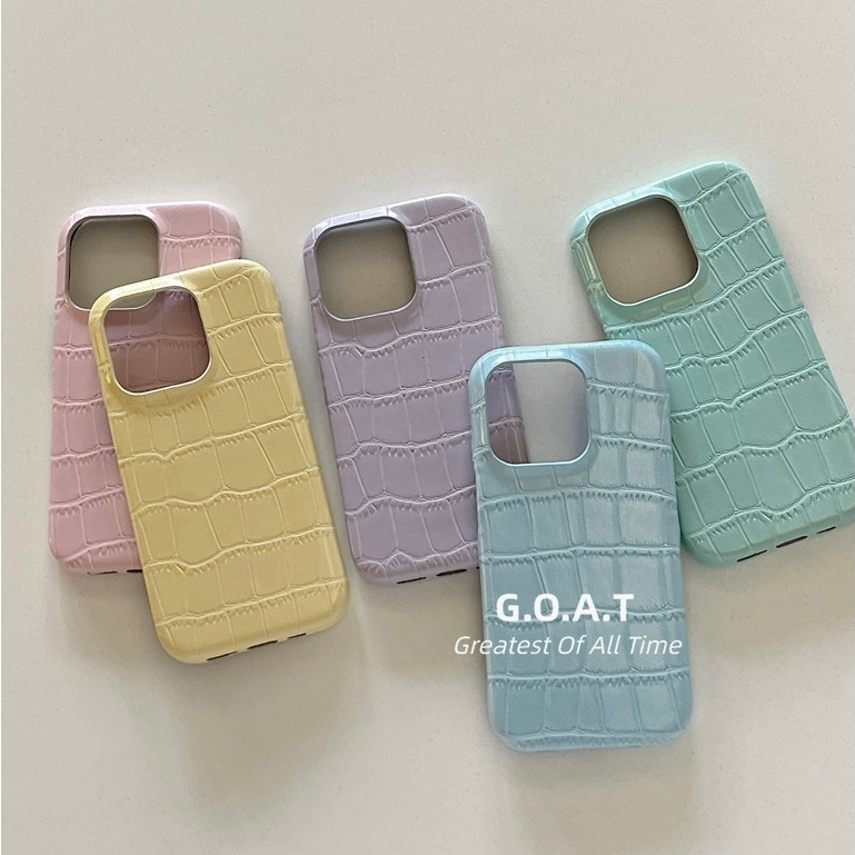 🚀Fast shipping💚💖 สีทึบเรียบง่าย Ins หนัง CASING สําหรับ iPhone 17 16 15 14 13 Pro Max เคส iPhone case ป้องกัน anti-drop ฝาหลังกรณี