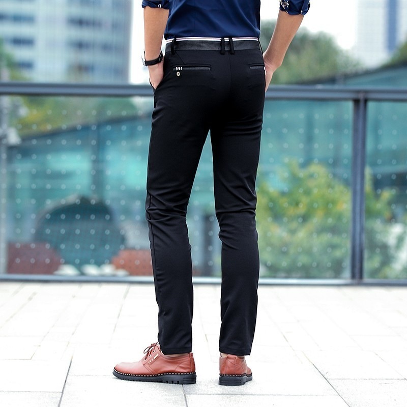 【Local Delivery】ผู้ชายเกาหลีชุดสูทอย่างเป็นทางการกางเกงสลิ รูปที่ 8