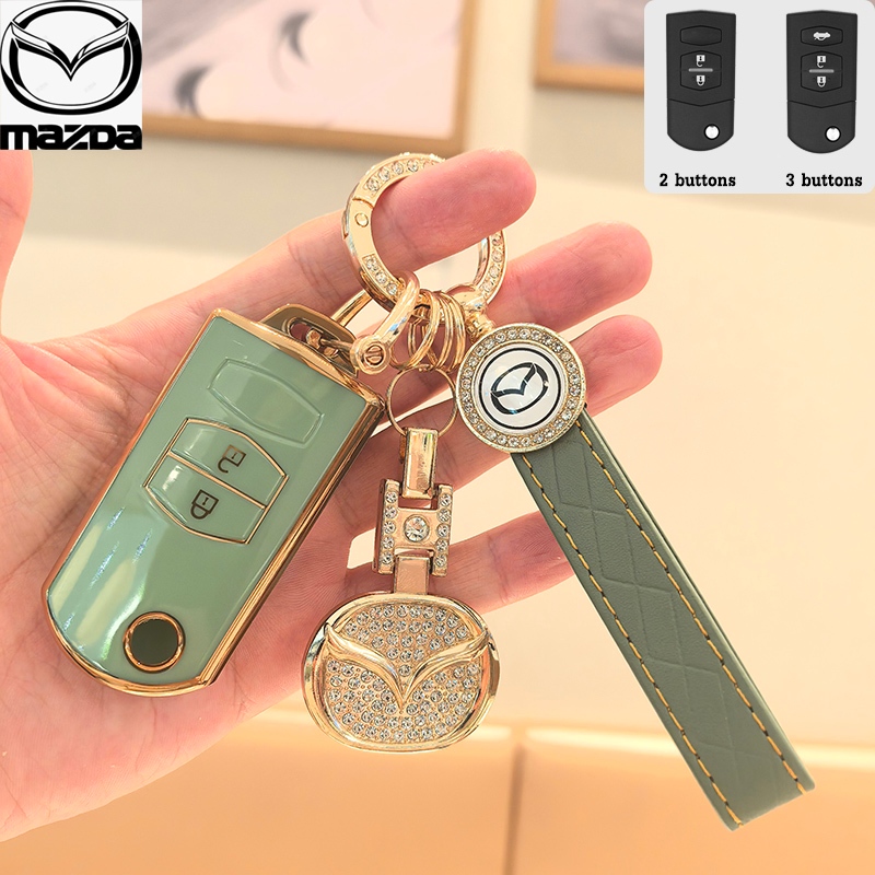 Tpu ฝาครอบพวงกุญแจสําหรับ Mazda 2/3/5/6/RX8/MX5/CX3/CX5/CX7 กรณีกุญแจรีโมท Mazda พวงกุญแจ