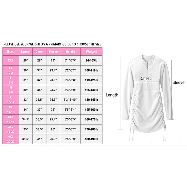 Sailbee ผู้หญิง UV Sun Protection แขนยาว Rash Guard Wetsuit ชุดว่ายน้ํา Top - รูปที่ 2